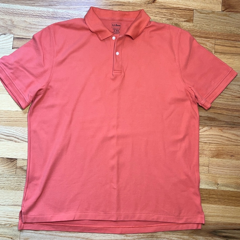 LLBean Men’s Premium Double L Polo Banded, Short Sleeve without Pocket Size XL